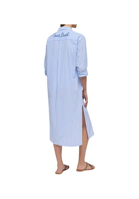 Camicia Mc2 Saint Barth Adeline donna ADELINE03040H Fantasia vestito stampa righe bianche blu MC2 SAINT BARTH | Camicie | ADELINE03040H31